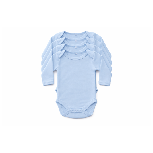 Onesie's - 5 pack Pale Blue Long Sleeve