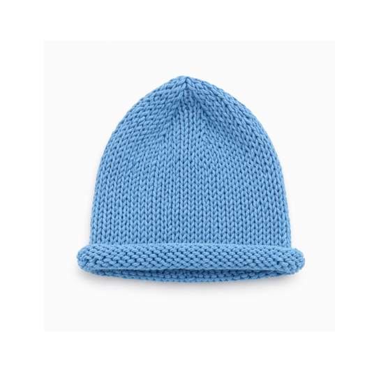 Rolled Hem Beanie- Ocean