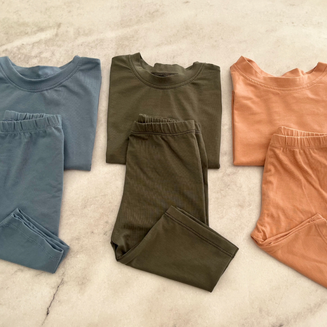 Rib Bike Shorts & Drop Shoulder Set