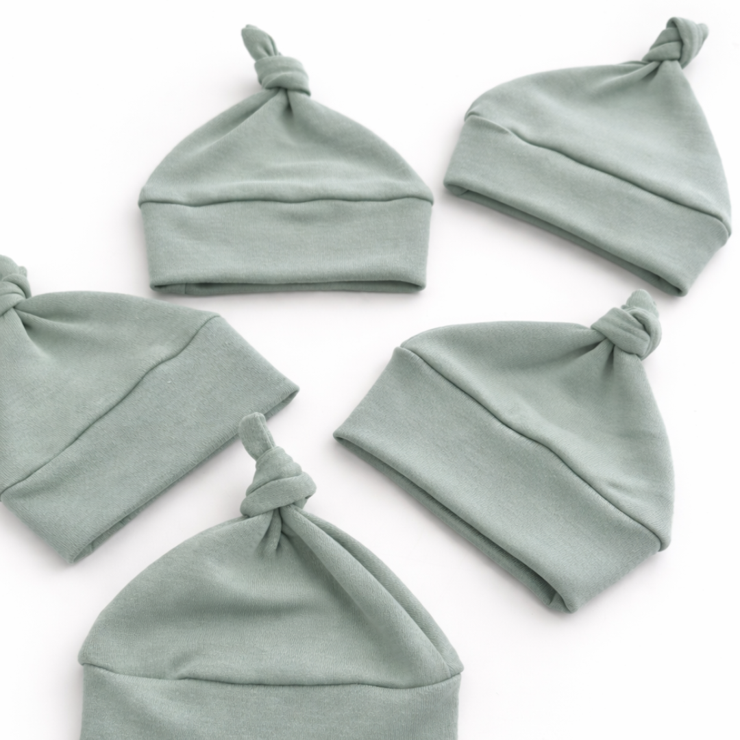 Single Knot Beanie - Sage 5pack