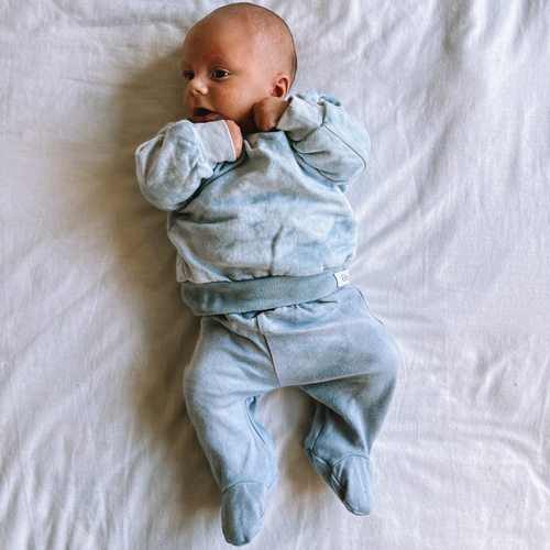 Washed Blue Sweater set - Ella and Jo