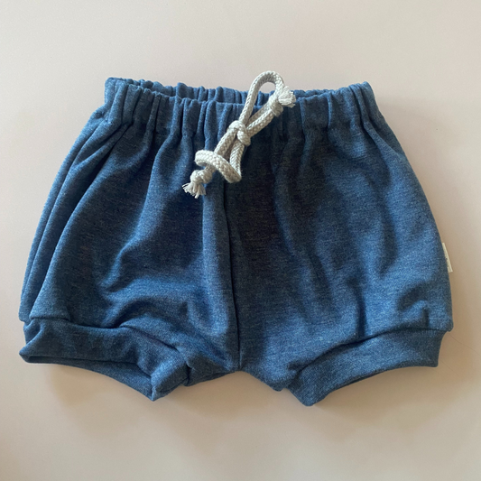 Bummy Shorts - Blue Melange - Ella and Jo