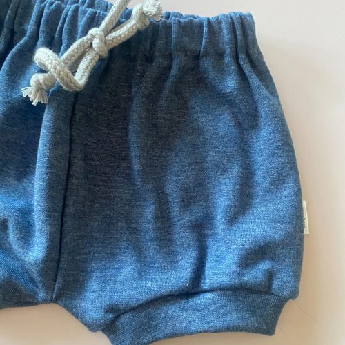 Bummy Shorts - Blue Melange - Ella and Jo