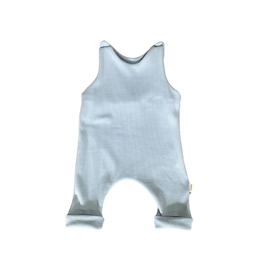 Rib Romper - Pale Blue