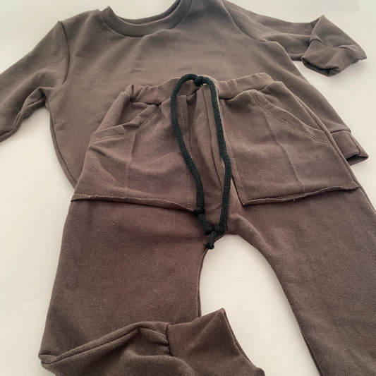Square Pocket Tracksuit - Chocolate Brown
