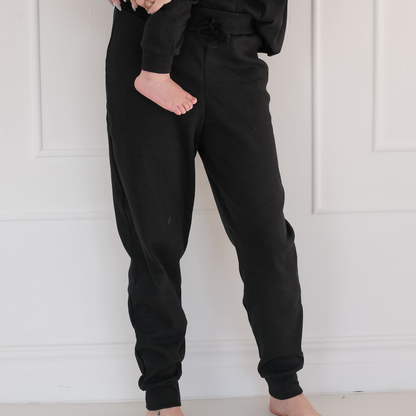 Rib Lounge Set Black - Adults