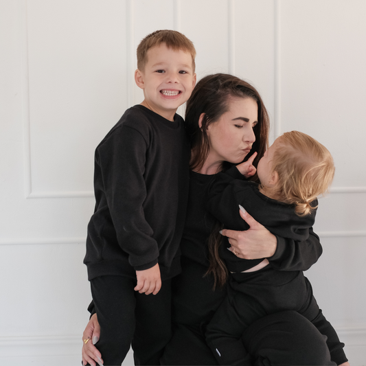 Rib Lounge Set - Black
