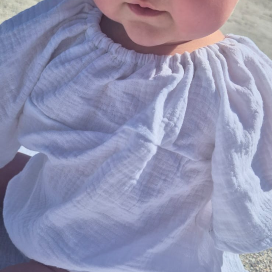 Olive Romper - White