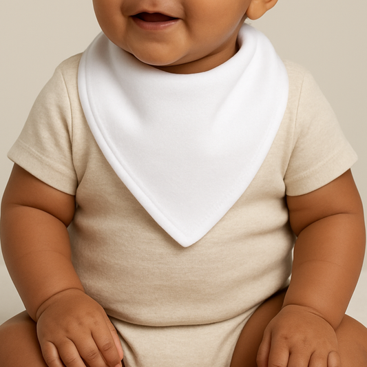 Bandana Bib- White 5Pack