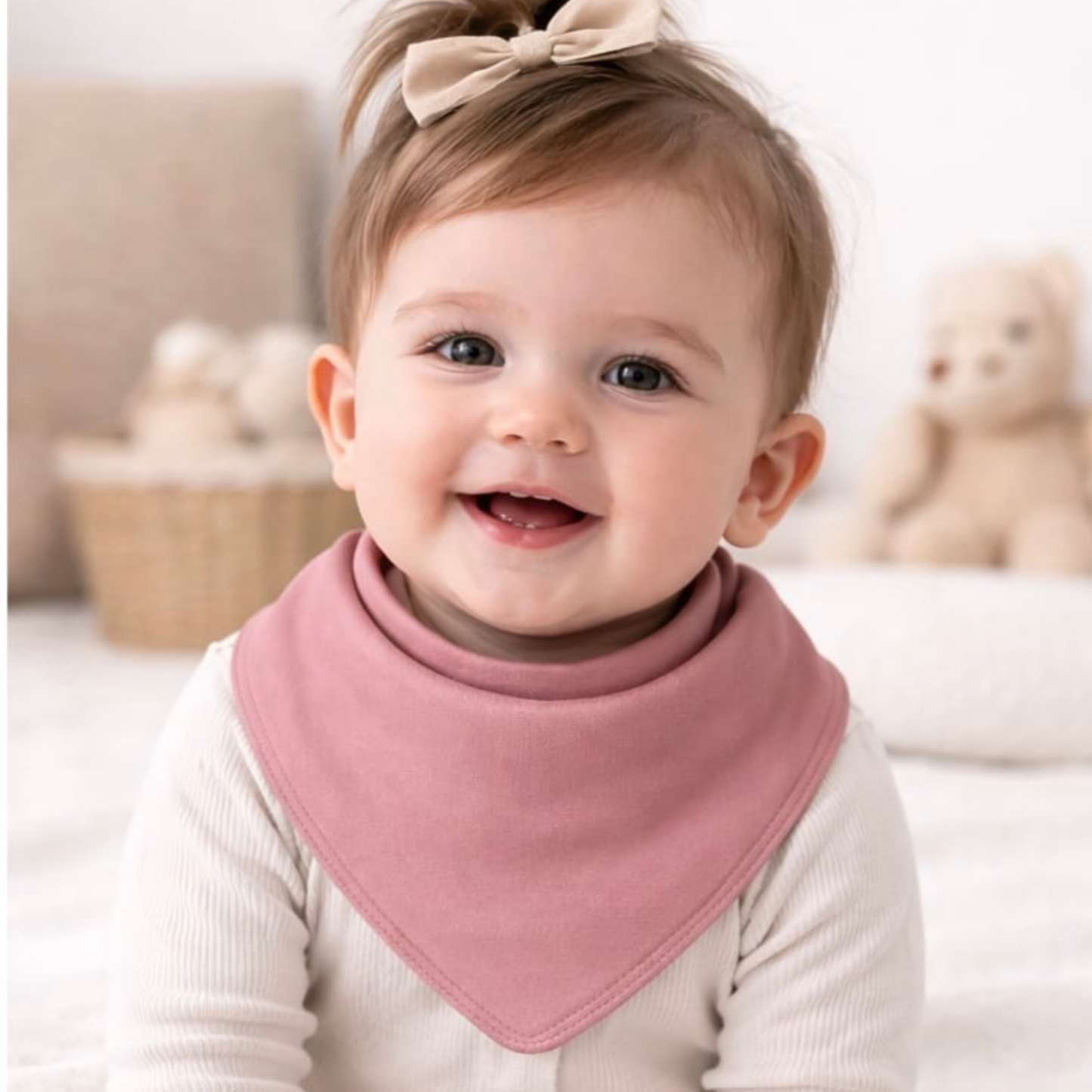 Bandana Bib- Dusty Pink