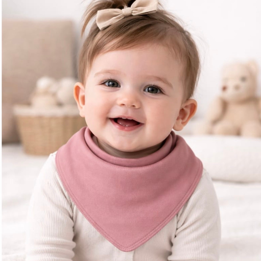 Bandana Bib- Dusty Pink