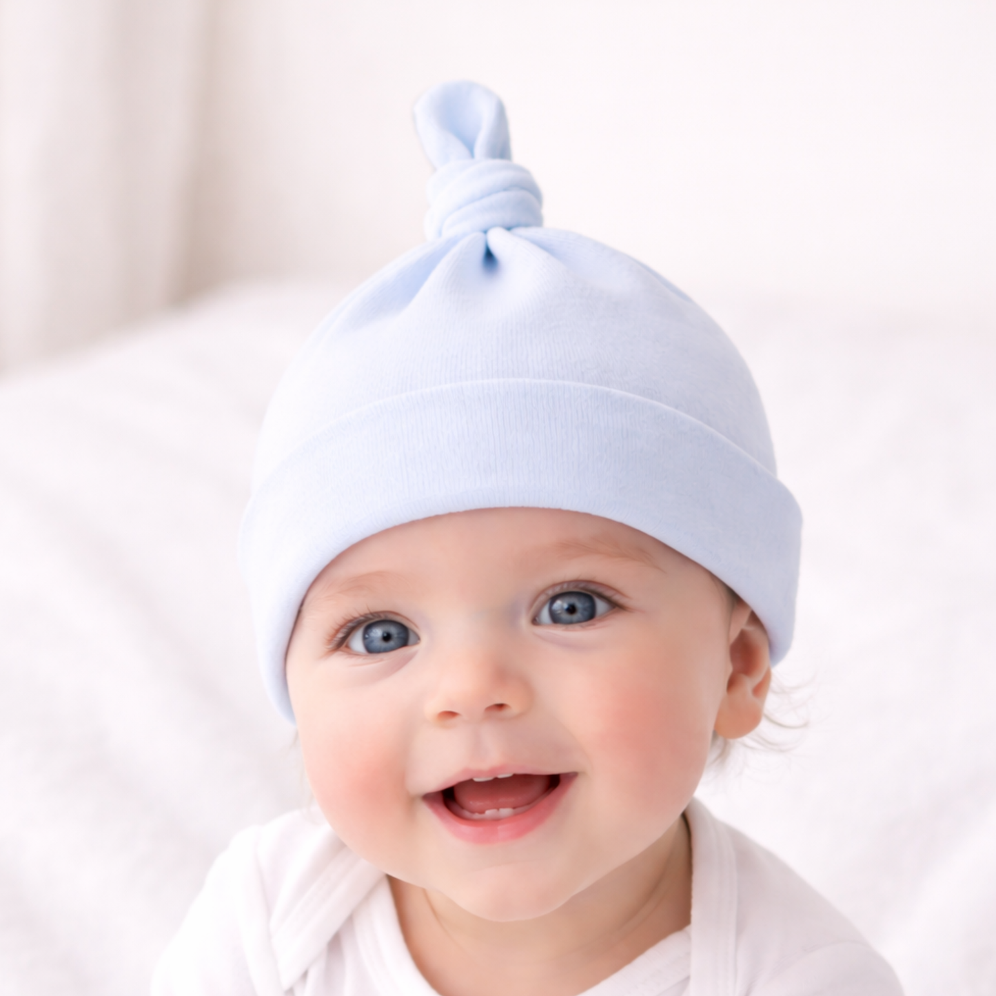 Single Knot Beanie -Pale Blue 5pack