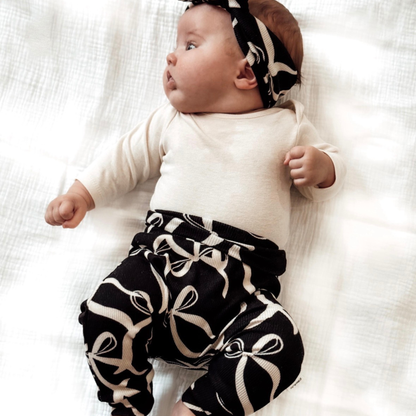 Leggings Rib + HeadBow set