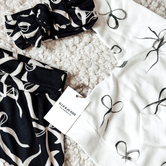 Leggings Rib + HeadBow set