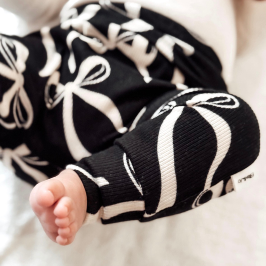 Leggings Rib + HeadBow set
