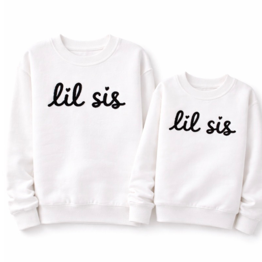 Little Sis & Big Sis Set - Embroidery