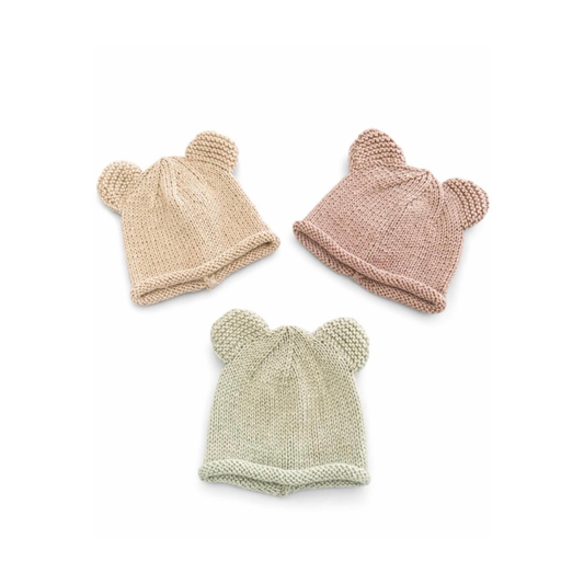 Bear Beanie Rolled hem - 3 pack