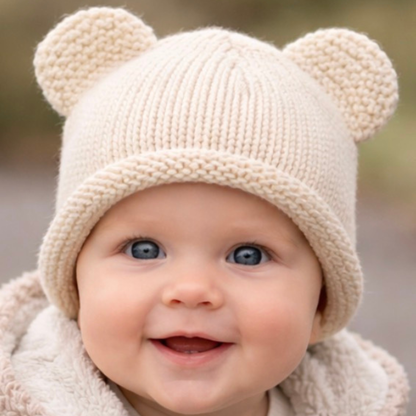 Bear Beanie Rolled hem - 3 pack