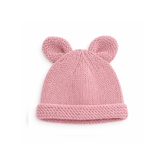 Bear Beanie Holly - Dusty Pink