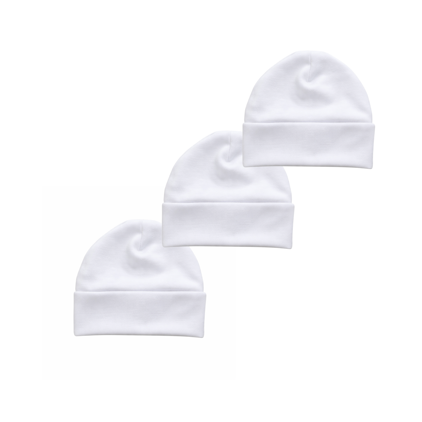 Beanie - White 5 Pack round