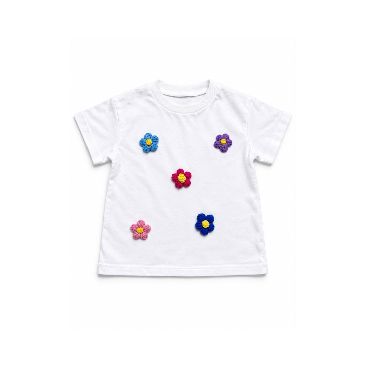 Boxy Tee - Applique Flower Detail