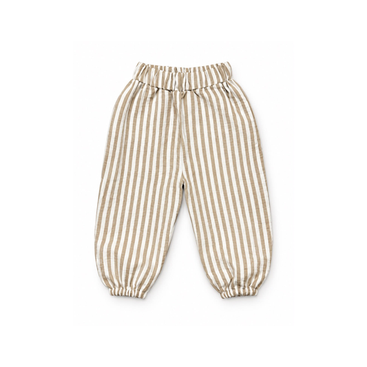 Bubble Pant - Stripe Beige Unisex