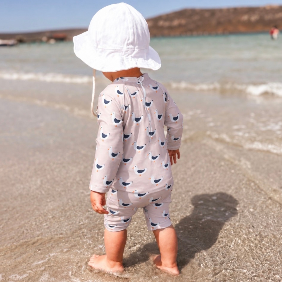 Swimsuit - Seagulls Beige