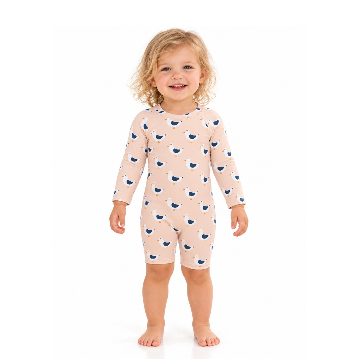 Swimsuit - Seagulls Beige