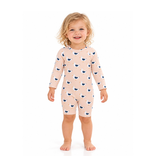 Swimsuit - Seagulls Beige