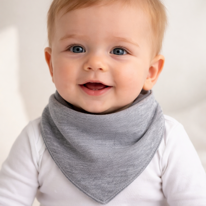 Bandana Bib- Grey 5pack