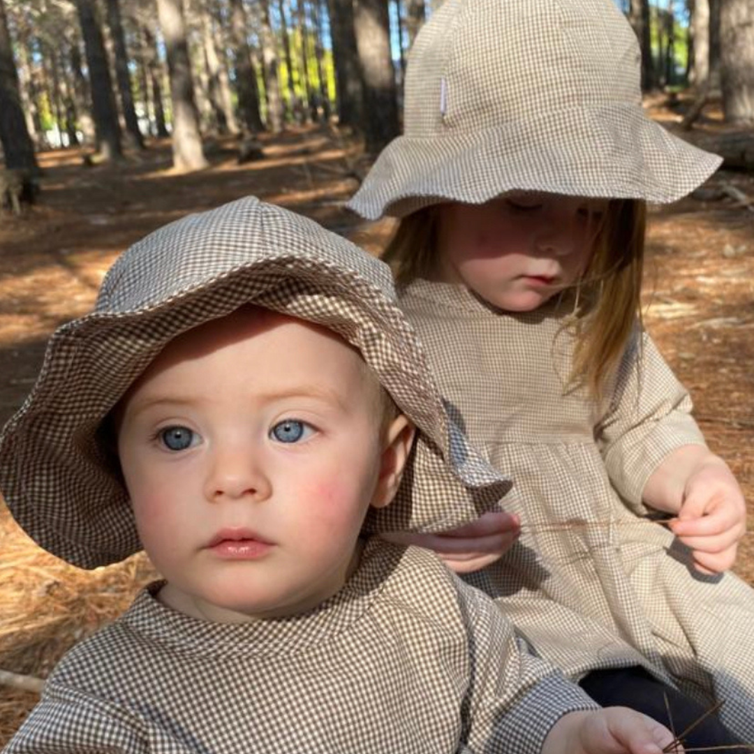 Georgia Gingham Dress and Hat - Ella and Jo