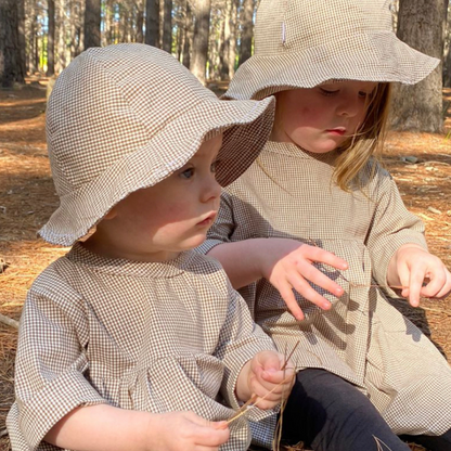 Georgia Gingham Dress and Hat - Ella and Jo