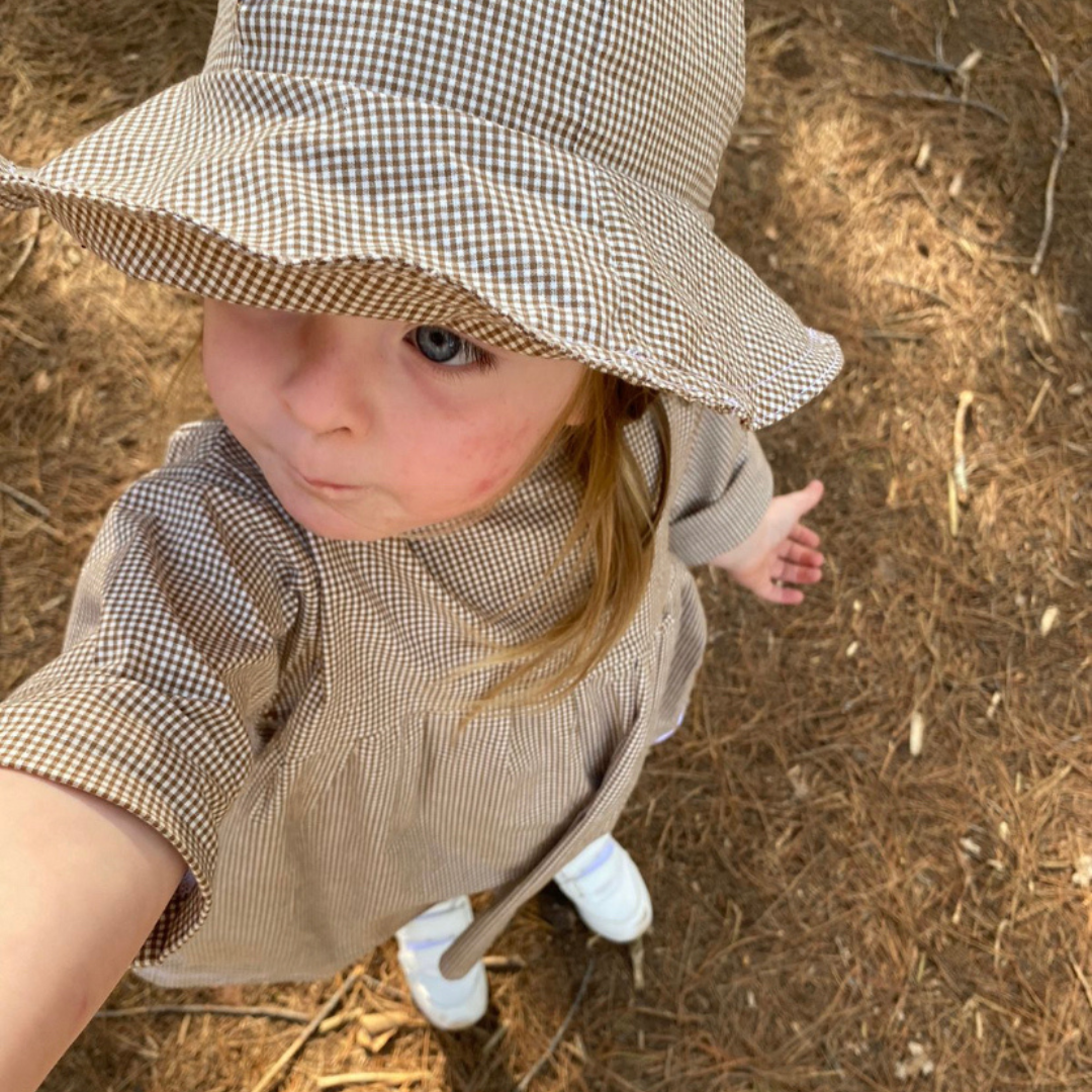 Georgia Gingham Dress and Hat - Ella and Jo