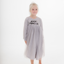 Load image into Gallery viewer, Rock Princess Dress + Headband Grey Melange
