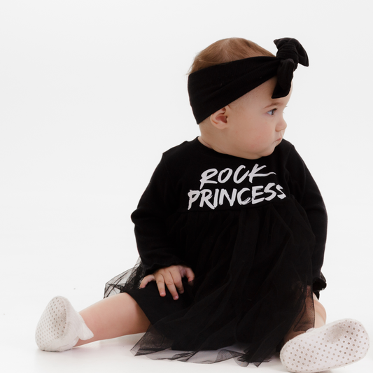Rock Princess Dress + Headband - Black