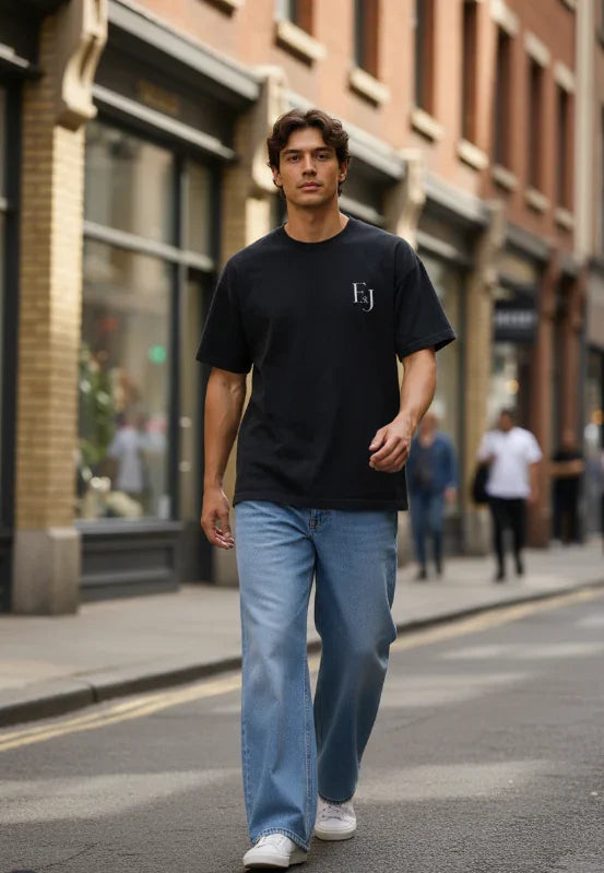 men t shirt black walking