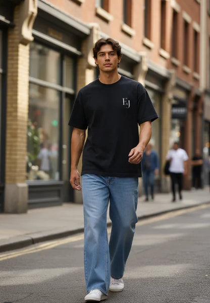 men t shirt black walking