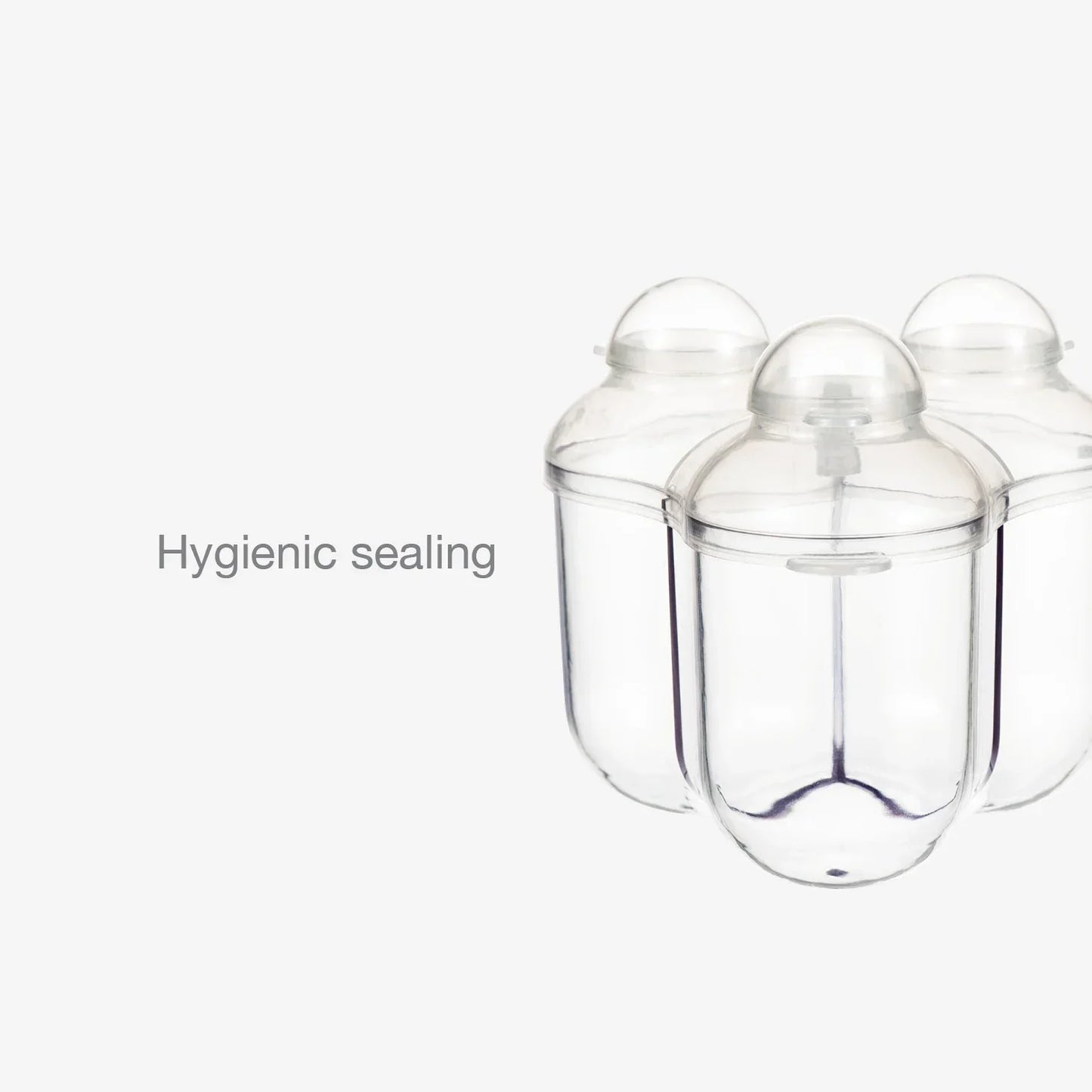 Clear baby food storage containers with hygienic sealing lids for safe meal prep