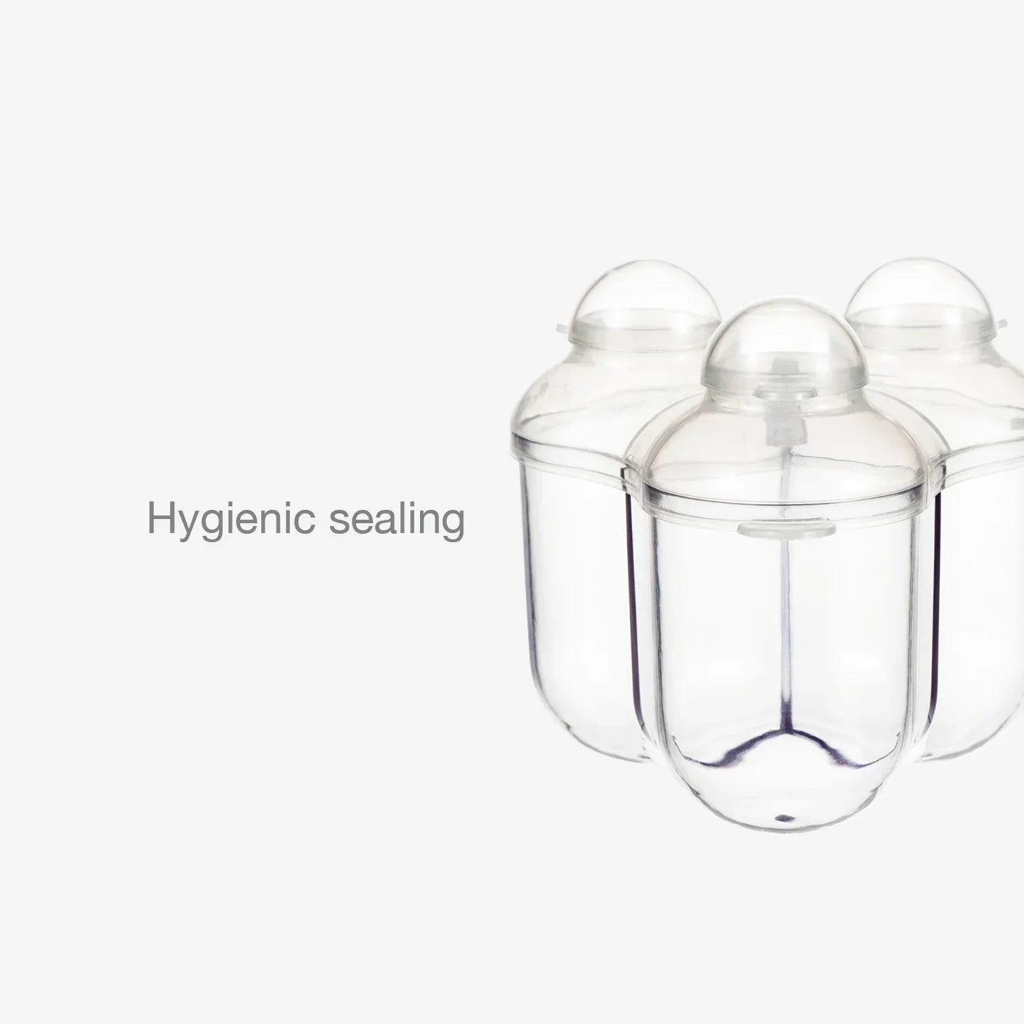 Clear baby food storage containers with hygienic sealing lids for safe meal prep