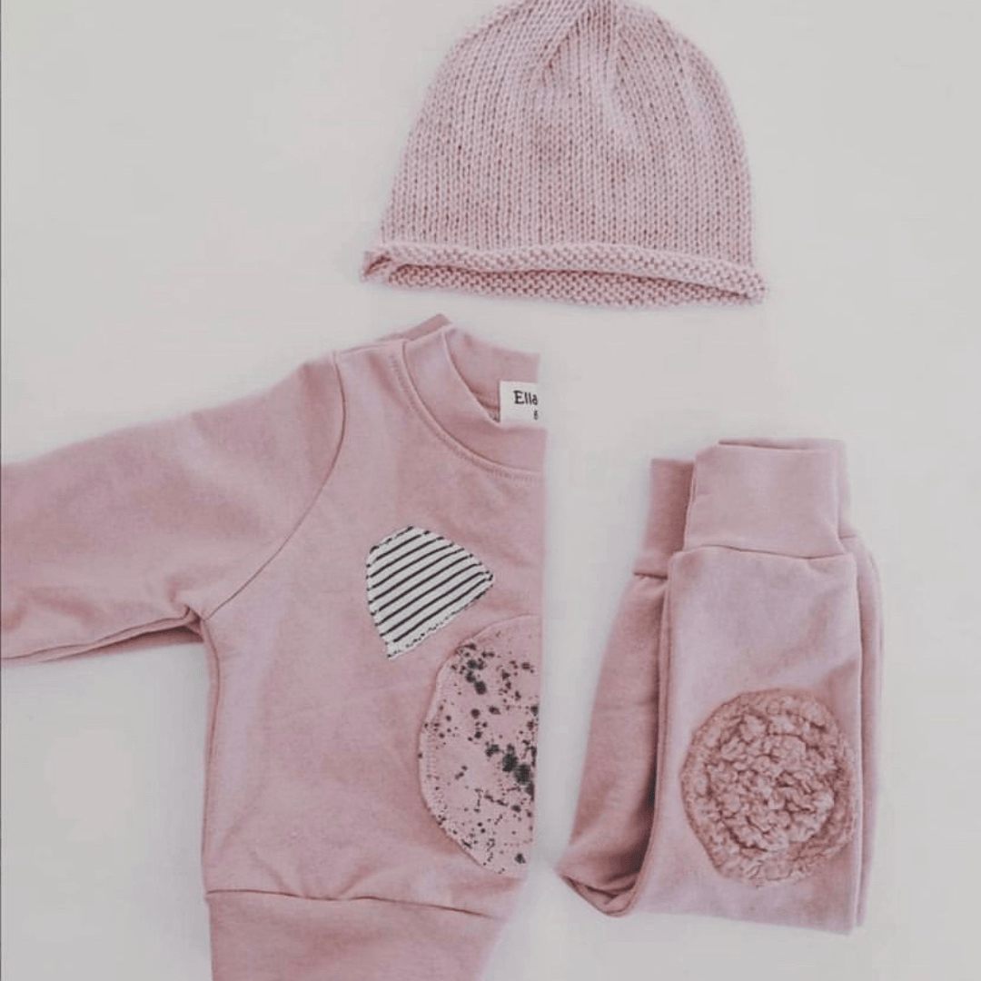 Bear Tracksuit with Knitted Beanie - Ella and Jo