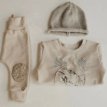 Load image into Gallery viewer, Bear Tracksuit with Knitted Beanie - Ella and Jo
