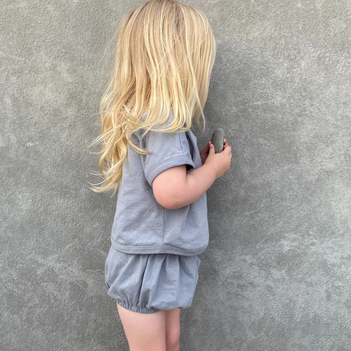 Boxy Binded Tee & Nappy Cover Set - Ella and Jo