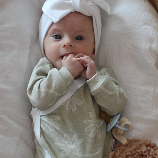 Flower Kimono onesie - Long Sleeve - Ella and Jo