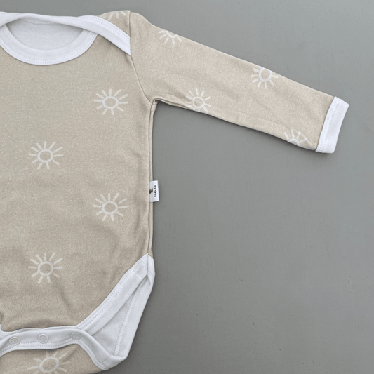 Beige Sun - Long Sleeve Onesie - Ella and Jo