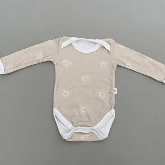 Beige Sun - Long Sleeve Onesie - Ella and Jo