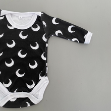 Load image into Gallery viewer, Monochrome Moon onesie - Long Sleeve - Ella and Jo
