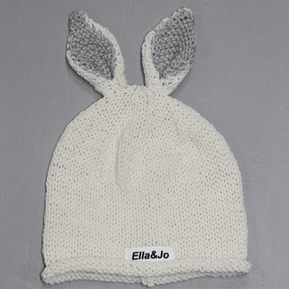 Rolled Hem Bunny Beanie - Ella and Jo