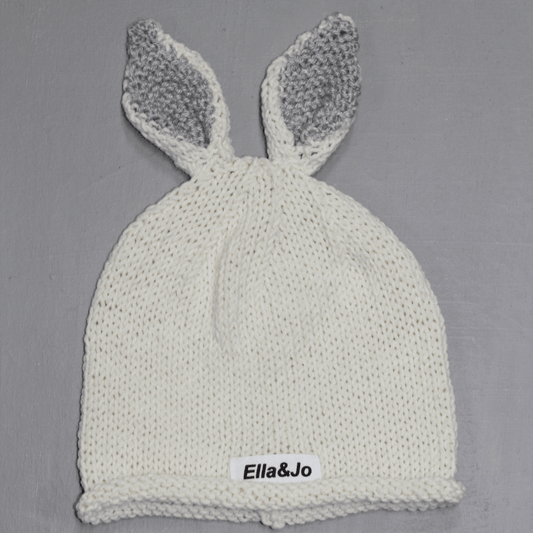 Rolled Hem Bunny Beanie - Ella and Jo