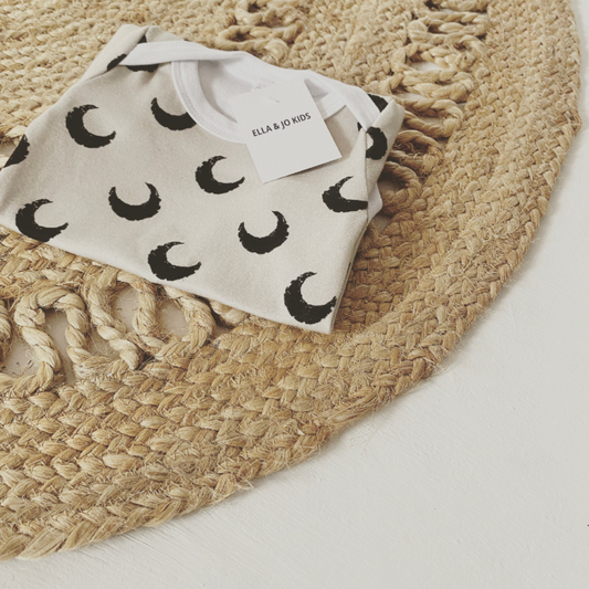 Black Moon - Short Sleeve Onesie - Ella and Jo