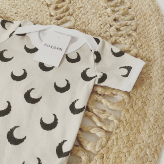 Black Moon - Short Sleeve Onesie - Ella and Jo